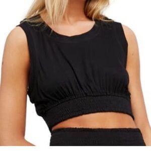 Endless Summer by Free People Beach Morningside Black Crop Top Women’s Size S